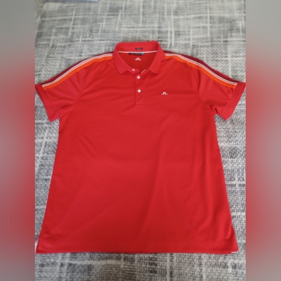JL J. Lindeberg XXL Cherry Red Polo Golf Shirt Performance Outdoor - Picture 4 of 11